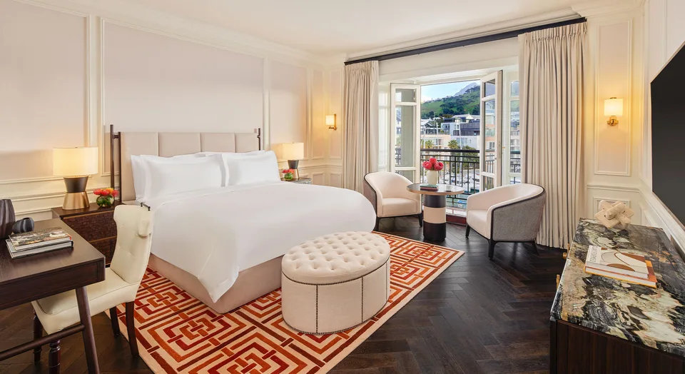 Deluxe mountain-view guest room at Cape Grace, Cape Town