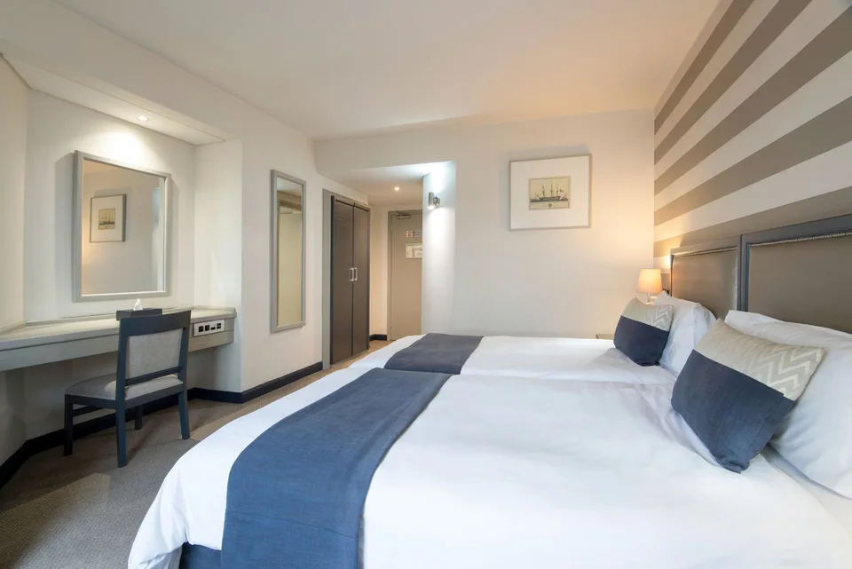 Guest room at The Portswood Hotel, Cape Town.
